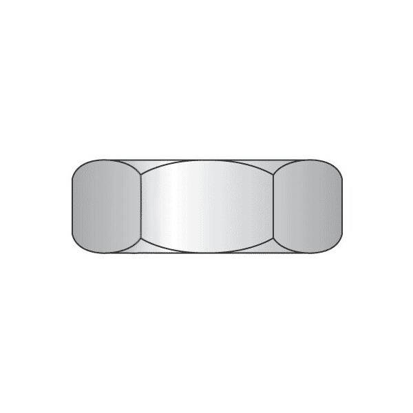 Newport Fasteners Jam Nut, 3/8"-16, Steel, Zinc Plated, 21/64 in Ht, 100 PK 542315-PR-100 - main